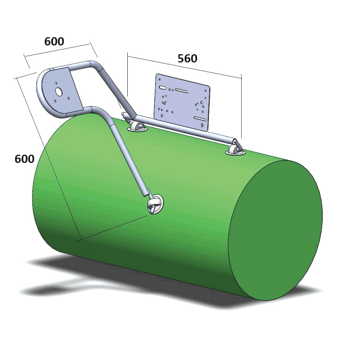 Стойка рулевая с креплением на баллон надувной лодки 25мм в Первоуральске