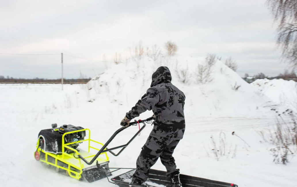 Мотобуксировщик Бурлак ХОЗЯИН-1 (капот ткань) в Первоуральске