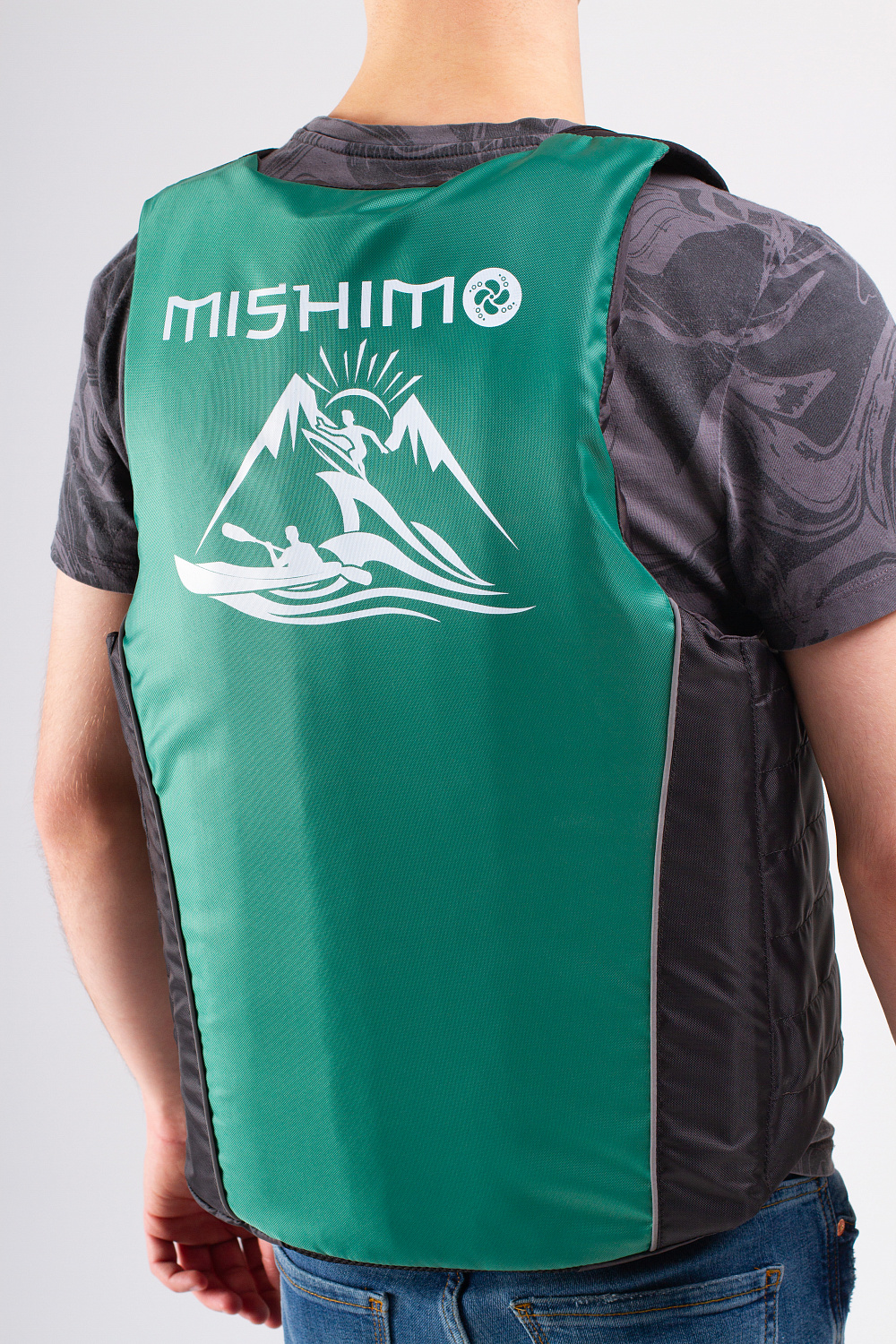 Жилет спасательный MISHIMO PRO Премиум качества Черно-зеленый в Первоуральске