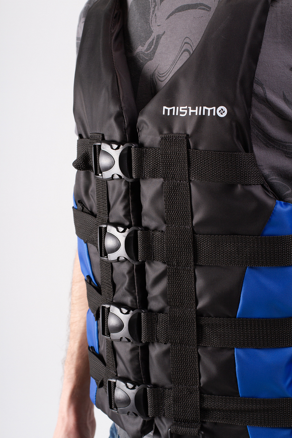 Жилет спасательный MISHIMO PRO Премиум качества Черно-синий в Первоуральске