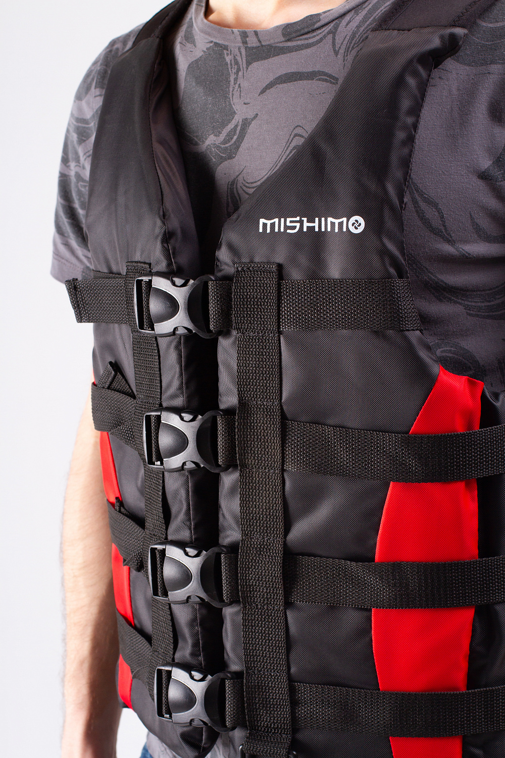Жилет спасательный MISHIMO PRO Премиум качества Черно-красный в Первоуральске